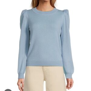 Antonio Melani Lisa Puff Sleeve Crew Cashmere Sweater